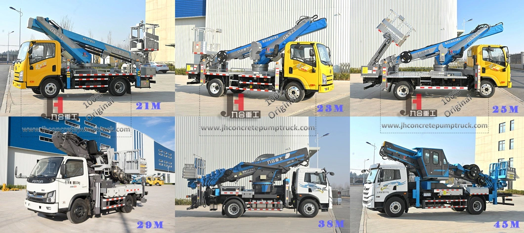 China Aerial Platform Work Vehicle Factory Jiuhe 45m Truck Mounted Aerial Work Platform