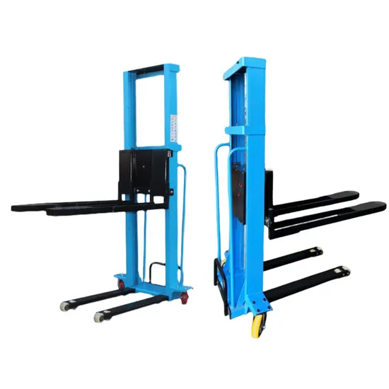 0.5 トン 1 トンポータブルワイヤレスリモコンフォークリフト油圧スタッキングトラック小型電動フォークリフトスタッカー